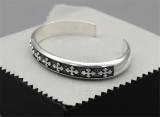 Chrome Hearts Open Bangle CHT025 Solid 925 Sterling Silver