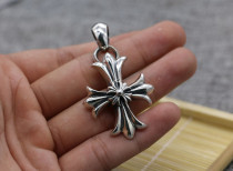 Chrome Hearts Pendant CH CROSS FLOWER CHP103 Solid 925 Sterling Silver