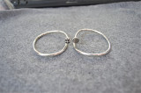 Chrome Hearts Bangle Open Nail CH Fleur CHT035 Solid 925 Sterling Silver