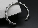 Chrome Hearts Tiny Cross Bangle CHT040 925 Silver