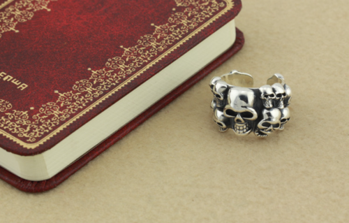 Chrome Hearts Skull Open Ring CHR082 Solid 925 Sterling Silver