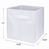 Houseware Foldable Cloth Storage Cube Basket Bins Organizer Wholesale - 6 Pack (11'  H x 10.75'  W x 10.75'  D)