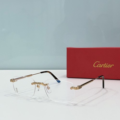 Stylish men’s rimless fake optical glasses online Cartier FCA302
