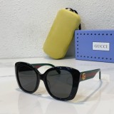 GUCCI oversized black sunglasses with gold logo detailing