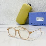 GUCCI light tea-rimmed optical glasses