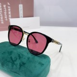 GUCCI pink lens geometric frame sunglasses - img_001