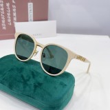 GUCCI retro white frame sunglasses with green lenses - img_004
