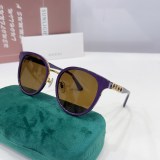 GUCCI vintage purple lens sunglasses with gold accents - img_006