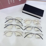 Aesthetic avant-garde glasses with a sleek metallic finish FLB002