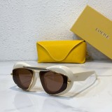 LOEWE LW40120 Sleek White Framed Designer Sunglasses