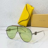 green color of loewe sunglasses with advanced UV protection features