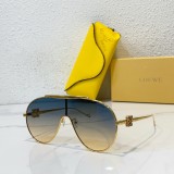 sky blue color of loewe sunglasses with advanced UV protection features