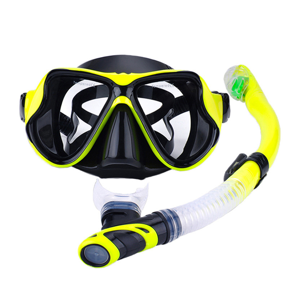 Adult Scuba diving goggles snorkeling gear snorkel Mask and dry Snorkel set