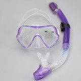 Unisex Silicone Snorkeling Diving Mask Full Dry Snorkel Breathe Tube Set Snorkeling Sambo