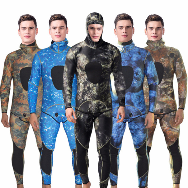 Spearfishing 3mm Long John Wetsuit Camouflage Freediving Suits