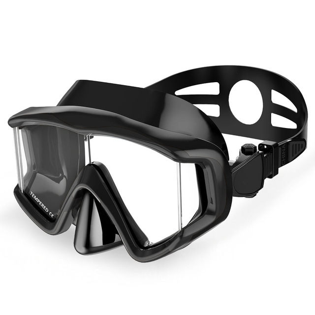 Professional three lens unisex deep scuba diving mask