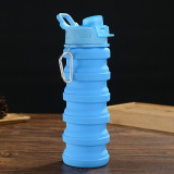 500ML Colorrful Food Grade Silicone Folding Portable Cups For Travel Outdoor Sports