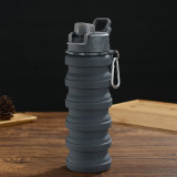 500ML Colorrful Food Grade Silicone Folding Portable Cups For Travel Outdoor Sports