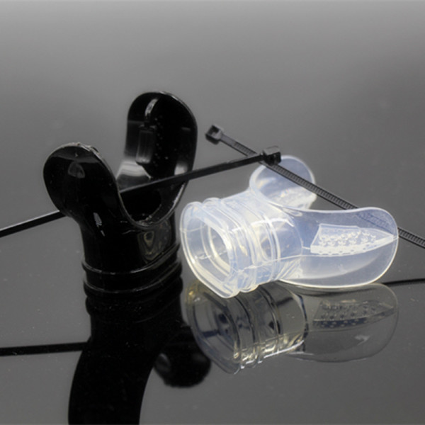 Eco-friendly food grade silicone transparent soft comfortable snorkel scuba diving Mouthpiece for regulators