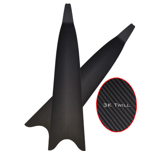 Long blade full carbon fiber freediving fins footpockets