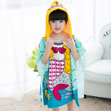 Diving Bath Towel Children Beach Towel With Hood Microfiber Bathing Bathrobe