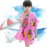 Diving Bath Towel Children Beach Towel With Hood Microfiber Bathing Bathrobe