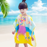 Diving Bath Towel Children Beach Towel With Hood Microfiber Bathing Bathrobe
