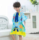 Diving Bath Towel Children Beach Towel With Hood Microfiber Bathing Bathrobe