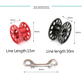 15m 30m Aluminium Diving Reel With Double End Snap