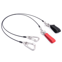110CM Free diving safety aluminum alloy rope diving lanyard