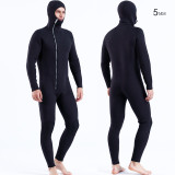 One-piece 5mm front zipper diving wetsuits with hood