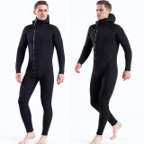 One-piece 5mm front zipper diving wetsuits with hood