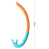 Lightweight float on the water foldable silicone freediving snorkel