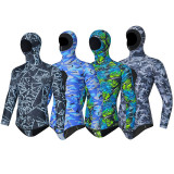 3mm two pieces wetsuits for spearfishing freediving