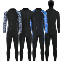 3mm one piece front zipper wetsuit hood optional for scuba diving surfing
