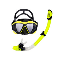 Tempered glass scuba diving mask snorkel set