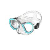 Tempered glass low volume freediving spearfishing mask