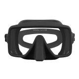 Frameless wide view tempered glass scuba diving mask