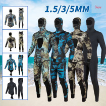 1.5mm 3mm 5mm two pieces camo wetsuits for spearfishing underwater hunter