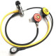 Scuba diving first and second regulator set with low pressure gauge