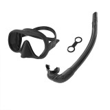 Frameless tempered glass silicone snorkel set