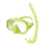 Frameless tempered glass silicone snorkel set