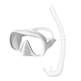Frameless tempered glass silicone snorkel set