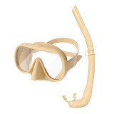 Frameless tempered glass silicone snorkel set