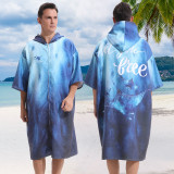 Quality quick dry polar fleece bathrobes with hood for men and women