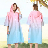Quality quick dry polar fleece bathrobes with hood for men and women