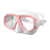Tempered dual lens mask for scuba and snorkeling