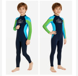2.5mm surfing one pieces long kids dive wetsuits for boys