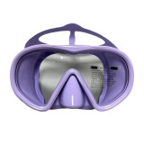 Tempered glass wide view dive mask