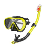 Tempered glass scuba dive mask full dry snorkel set